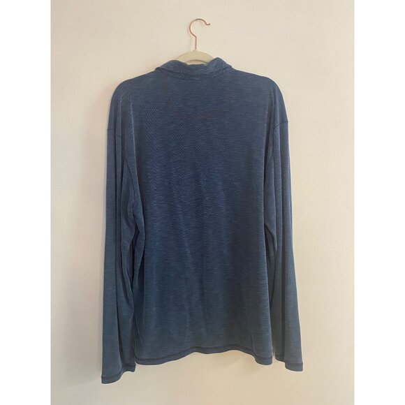 Tommy Bahama Mens Blue Lightweight Long Sleeve Polo Shirt Size XL - Picture 4 of 4